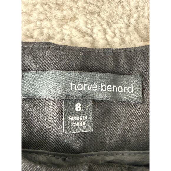 Harve Benard Size 8 Career Straight Leg Pants Black Zip Casual Stretch - Picture 8 of 10